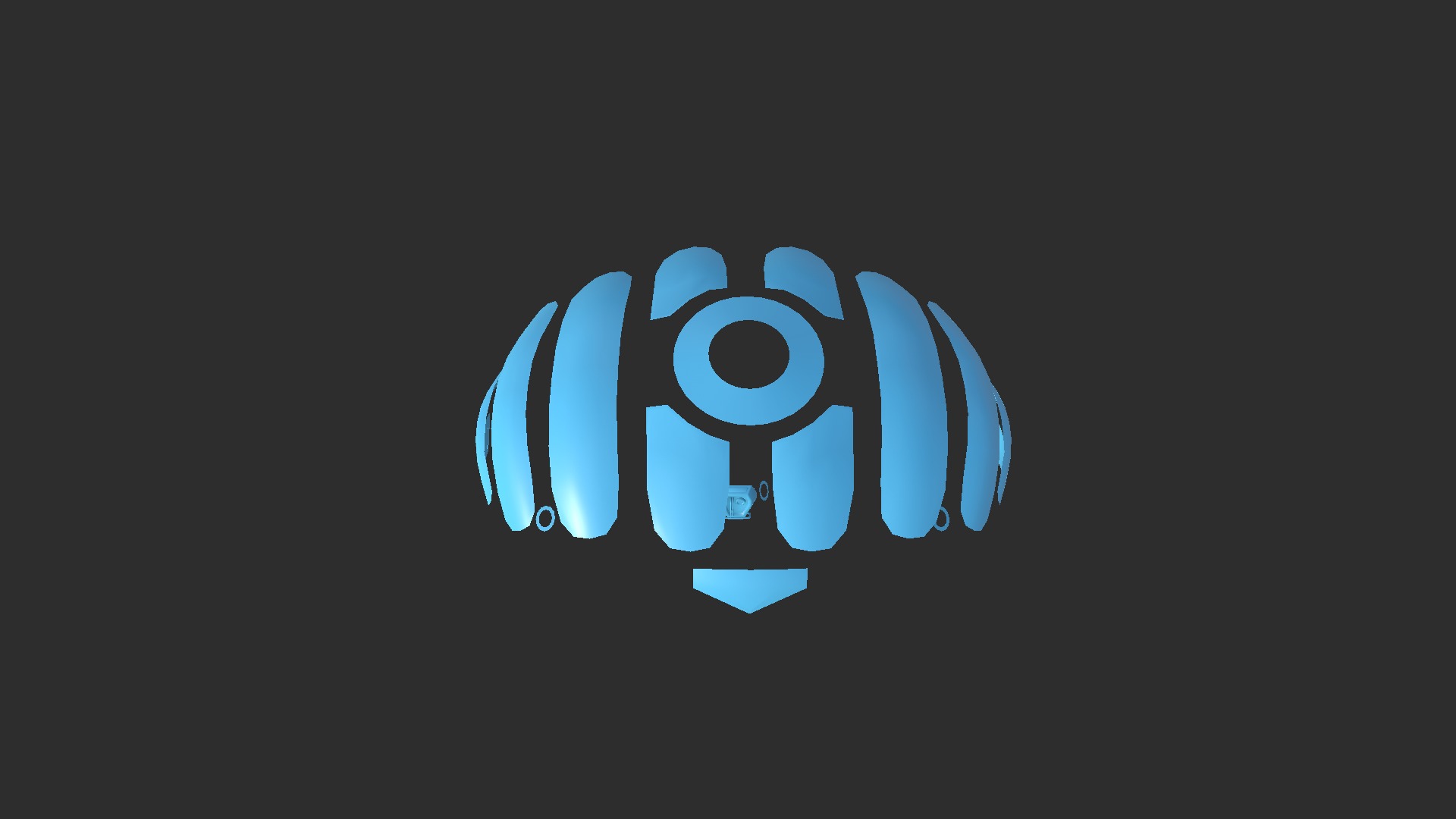 Scifi Parachute A09 Projection  - Character Accessories Design Low-poly 3D model_11