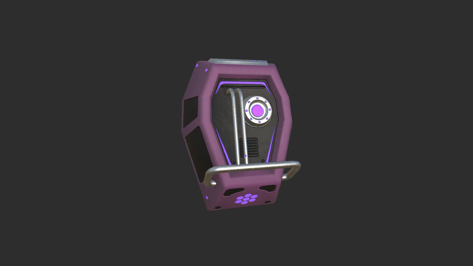 Scifi Parachute A05 Projection  - Character Accessories Design Low-poly 3D model_5