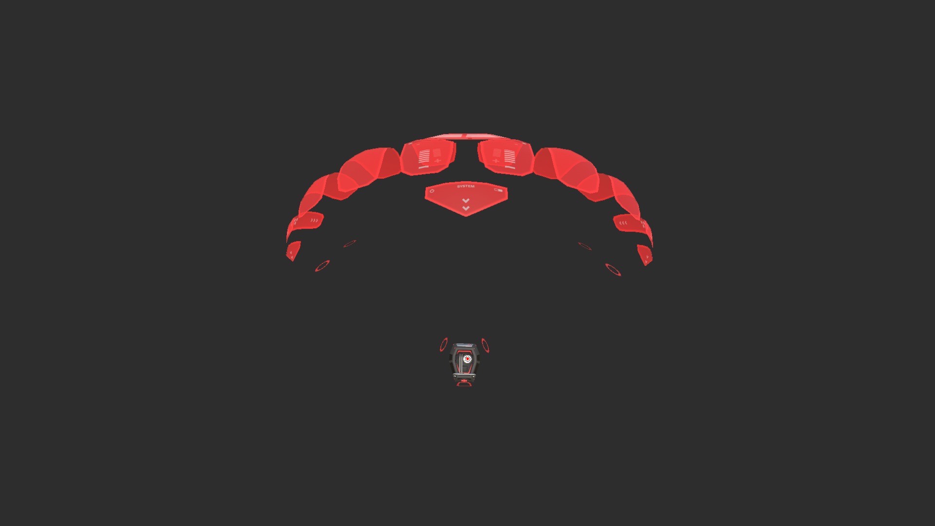 Scifi Parachute A04 Projection  - Character Accessories Design Low-poly 3D model_2