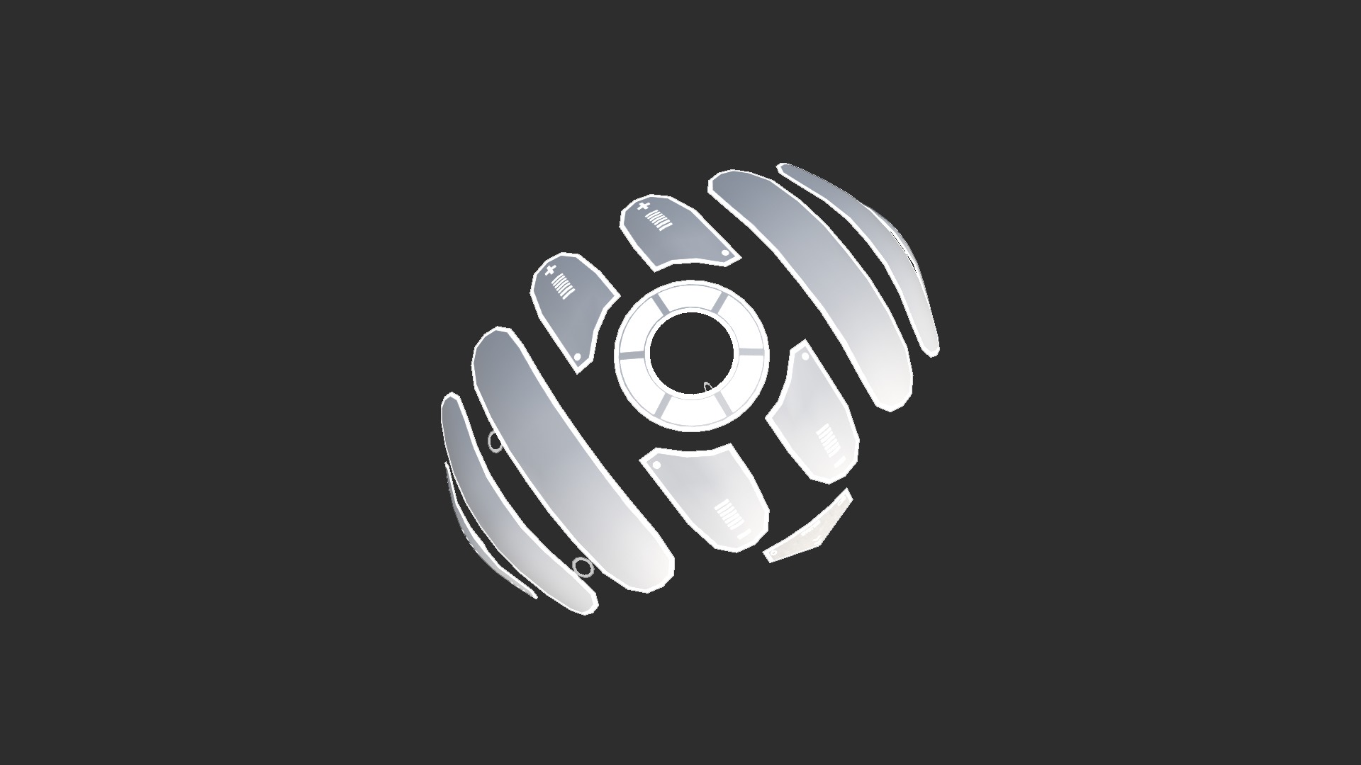 Scifi Parachute A03 Projection - Character Accessories Design Low-poly 3D model_3