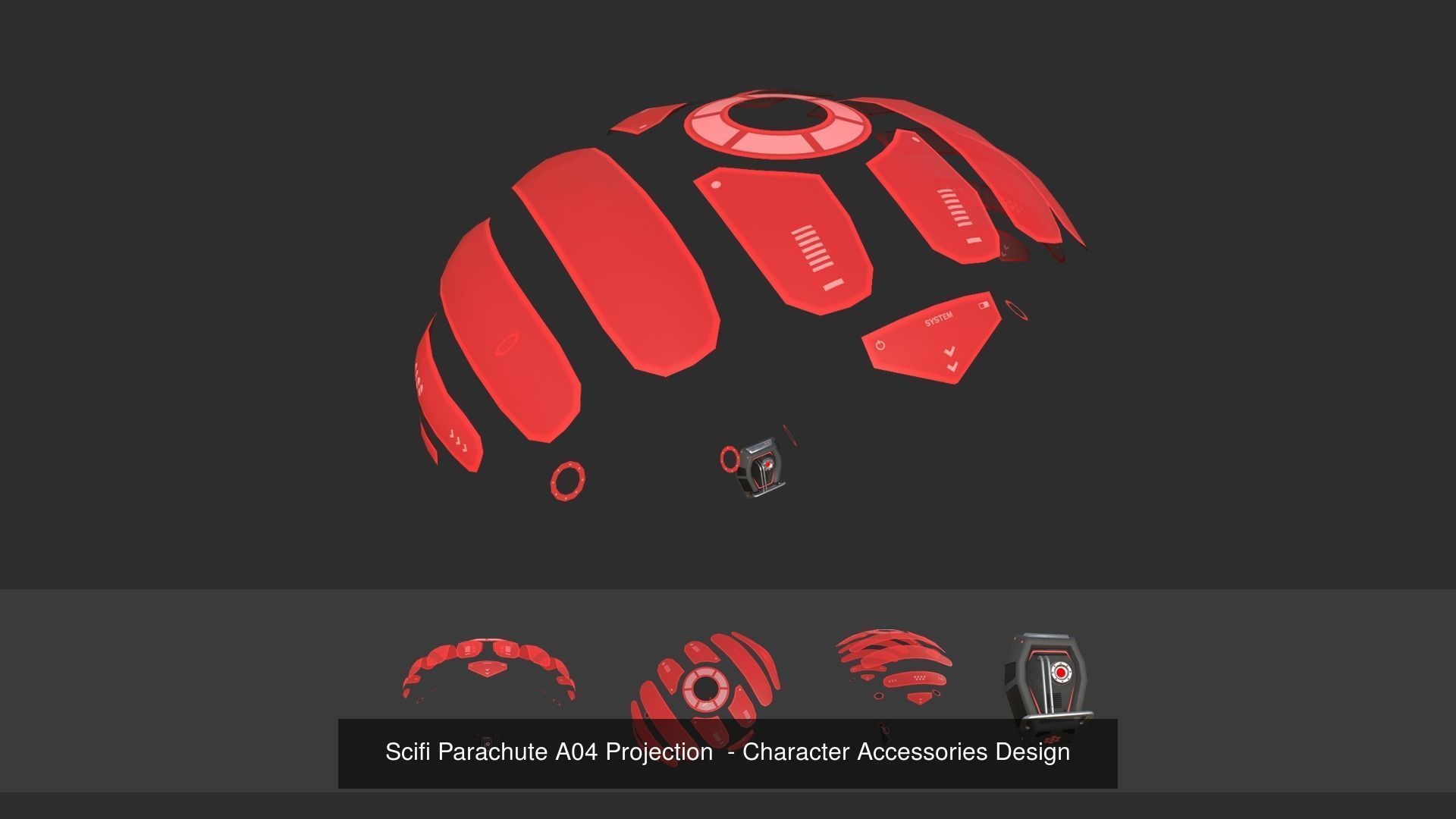 10 Scifi Parachute A Collection - Character Accessories Design _7