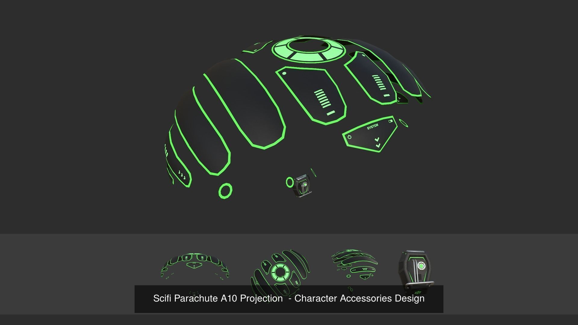 10 Scifi Parachute A Collection - Character Accessories Design _1