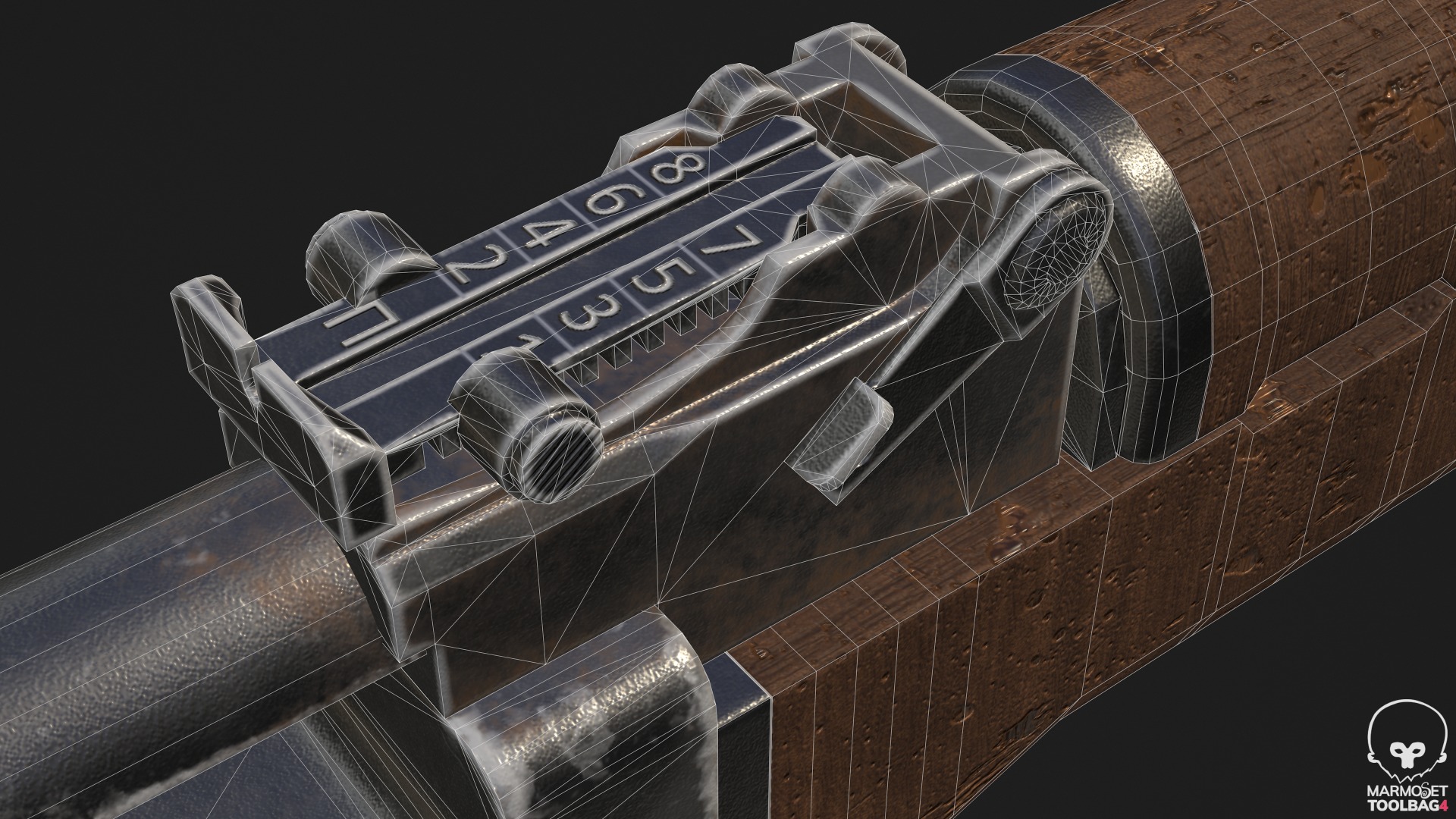 Ak 47 Low Poly  Low-poly 3D model_31