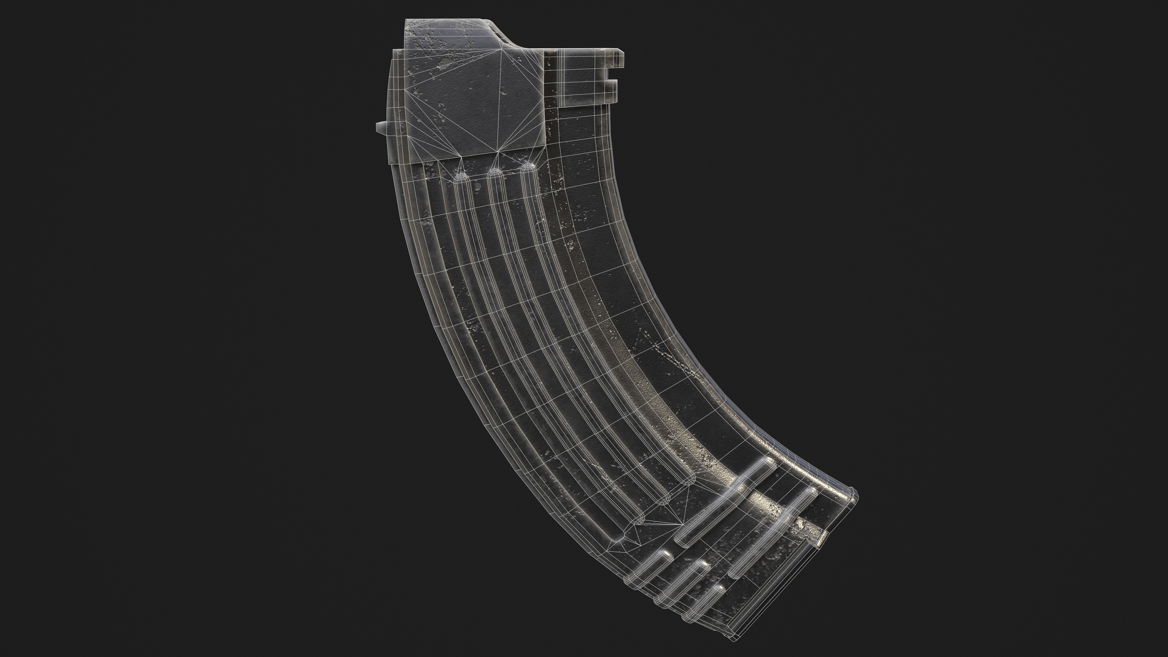 Ak 47 Low Poly  Low-poly 3D model_33