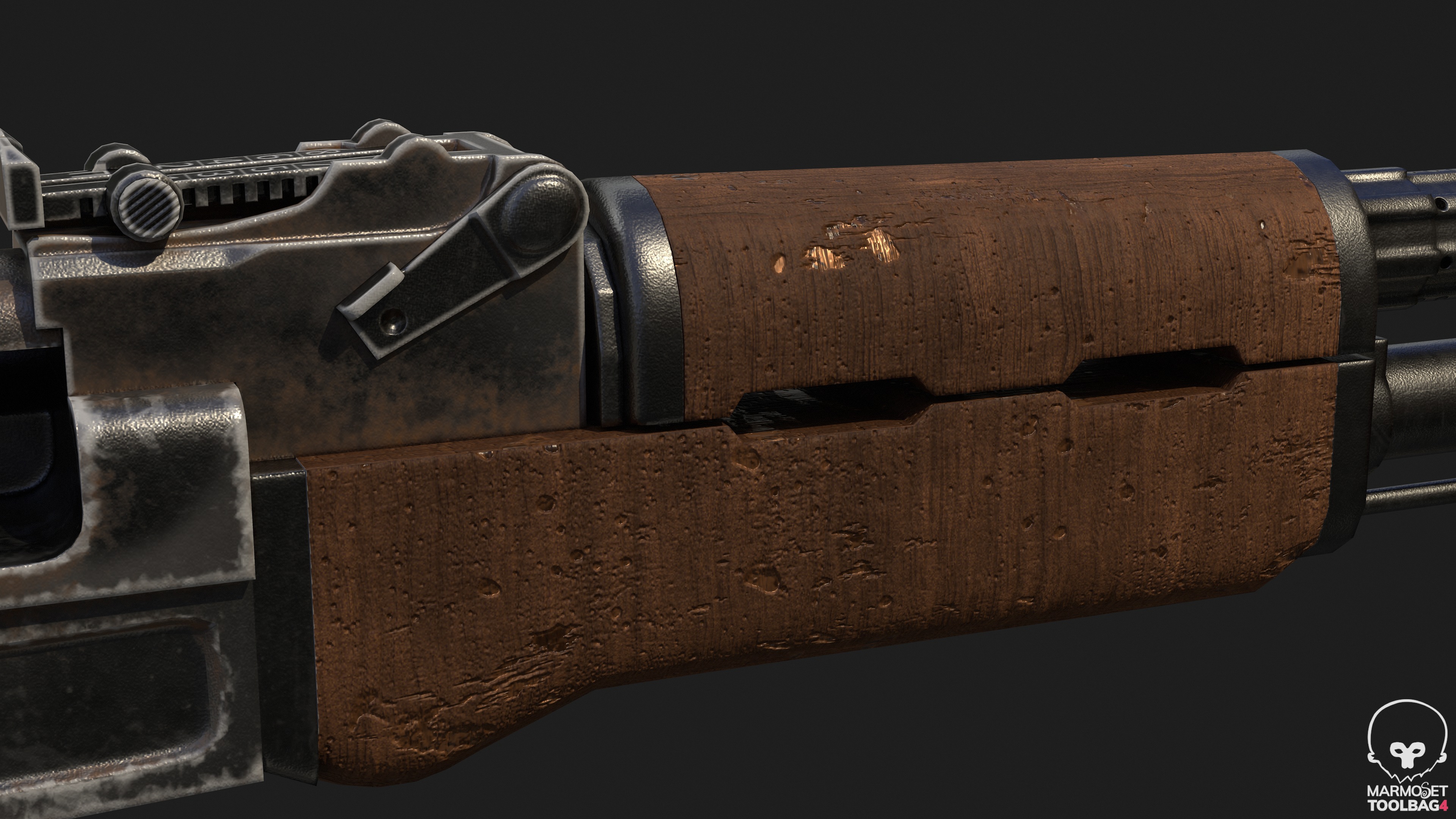 Ak 47 Low Poly  Low-poly 3D model_18