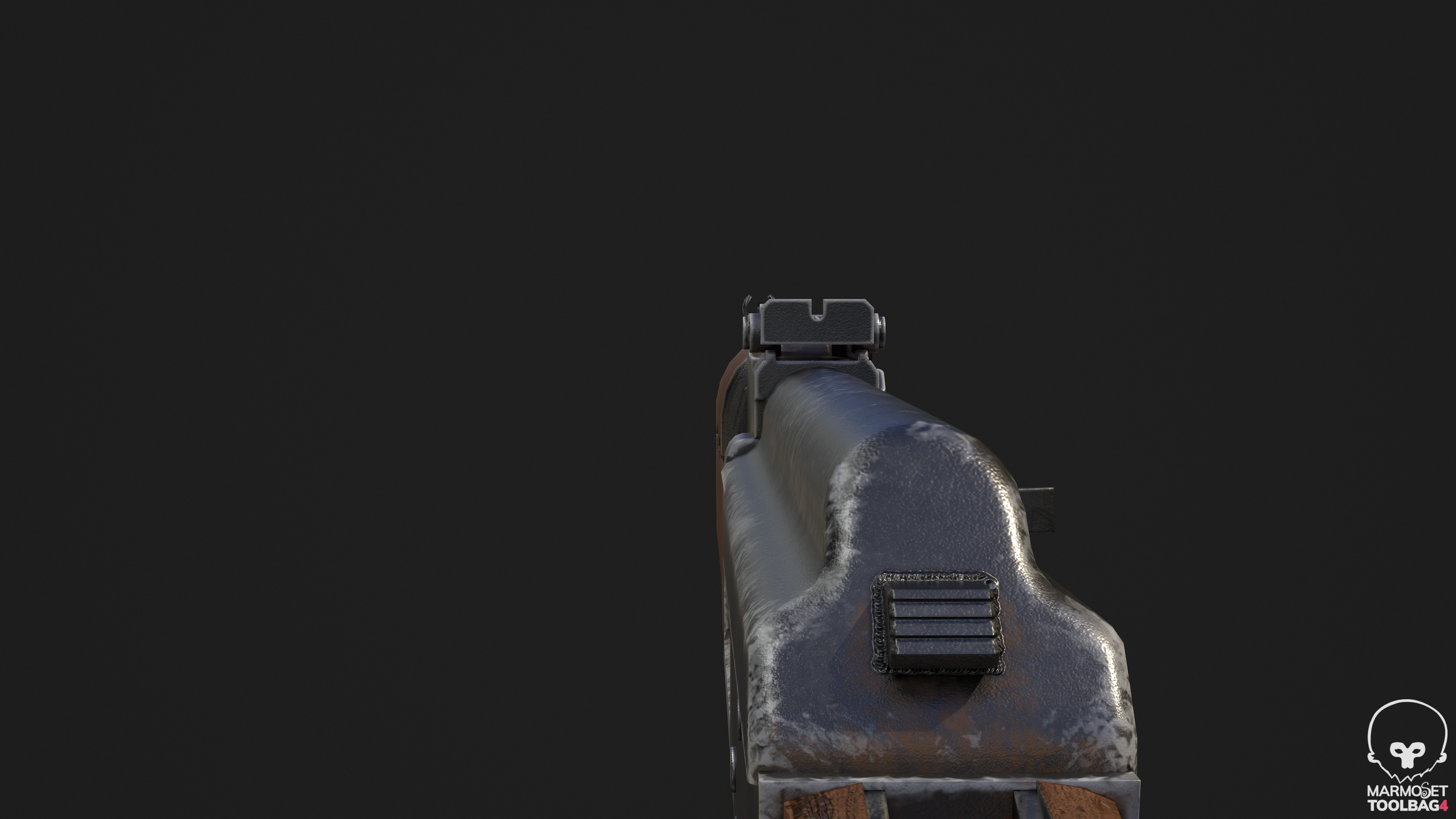 Ak 47 Low Poly  Low-poly 3D model_16