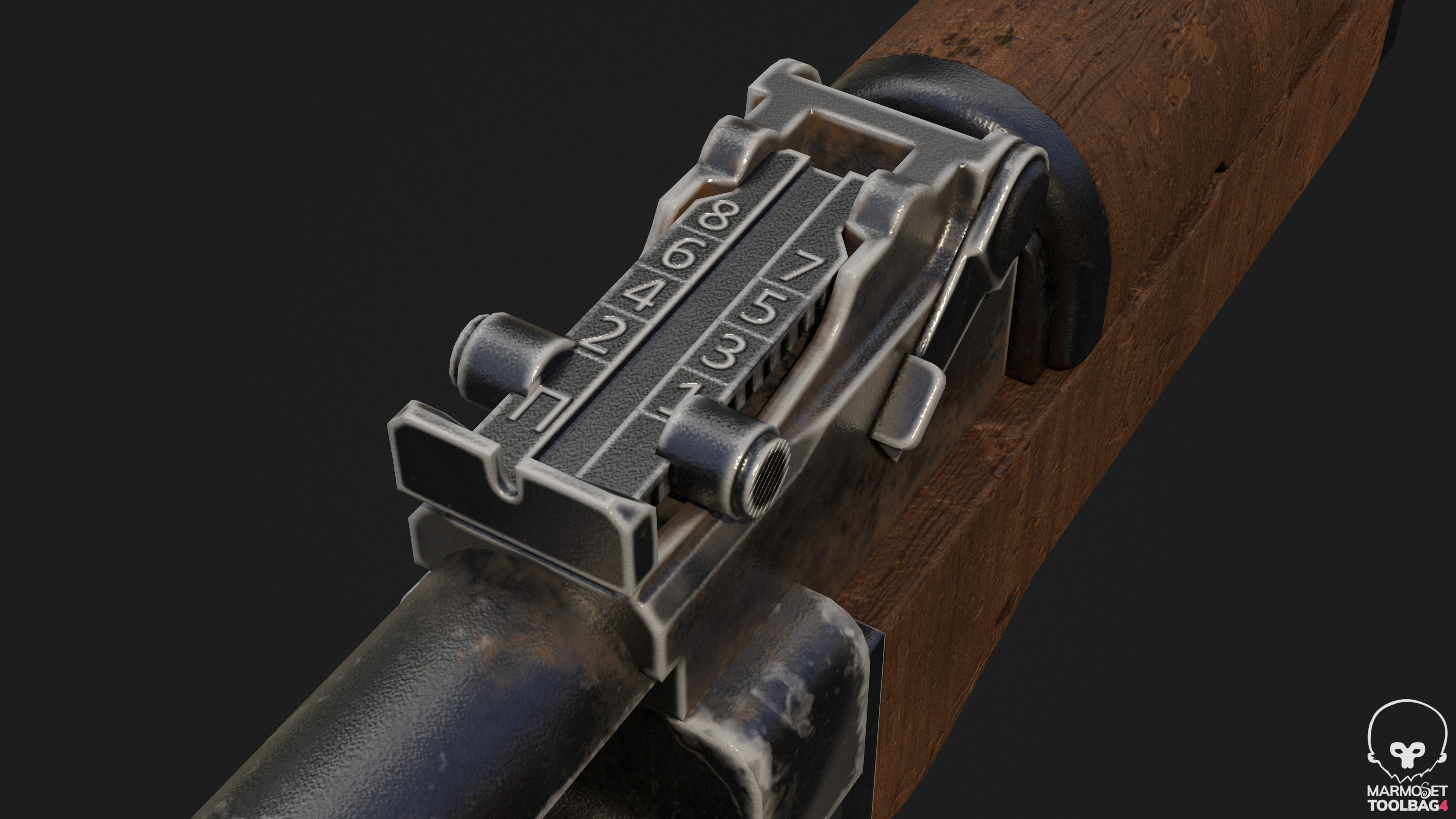 Ak 47 Low Poly  Low-poly 3D model_11