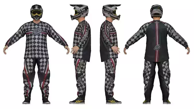 001537 Cyclist A pose 3D model