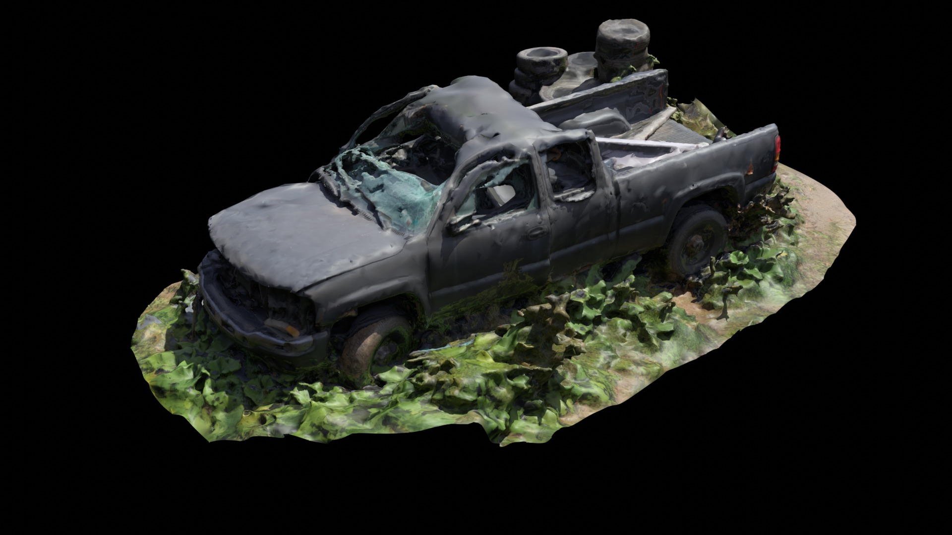 Photogrammetry Dumpsters and Debris 3D model_11
