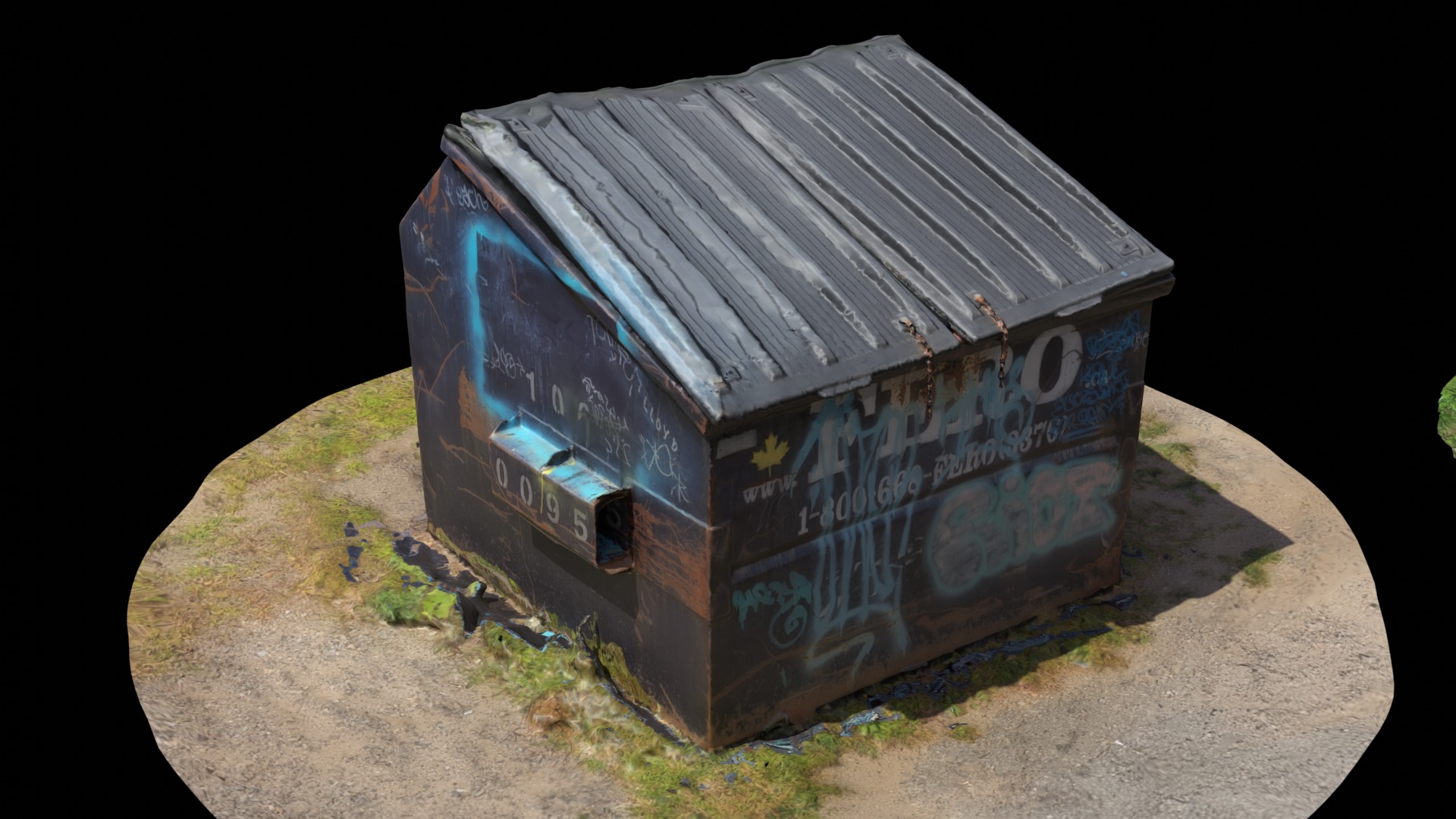 Photogrammetry Dumpsters and Debris 3D model_4