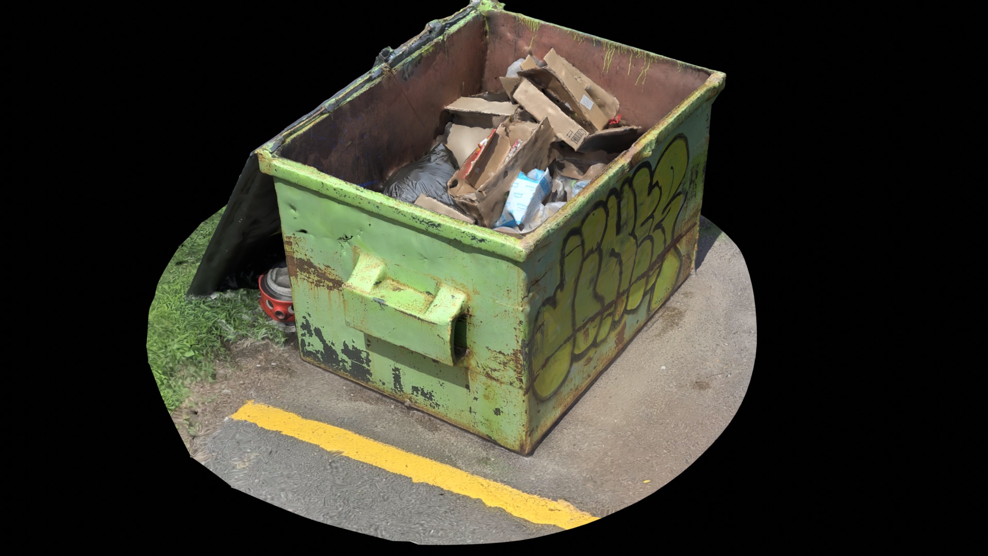 Photogrammetry Dumpsters and Debris 3D model_3