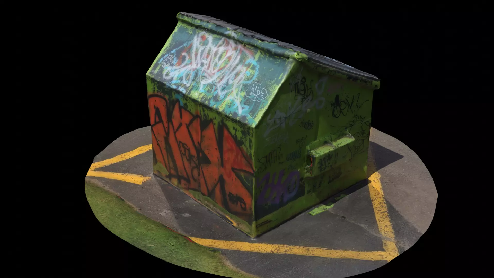 Photogrammetry Dumpsters and Debris 3D model_0