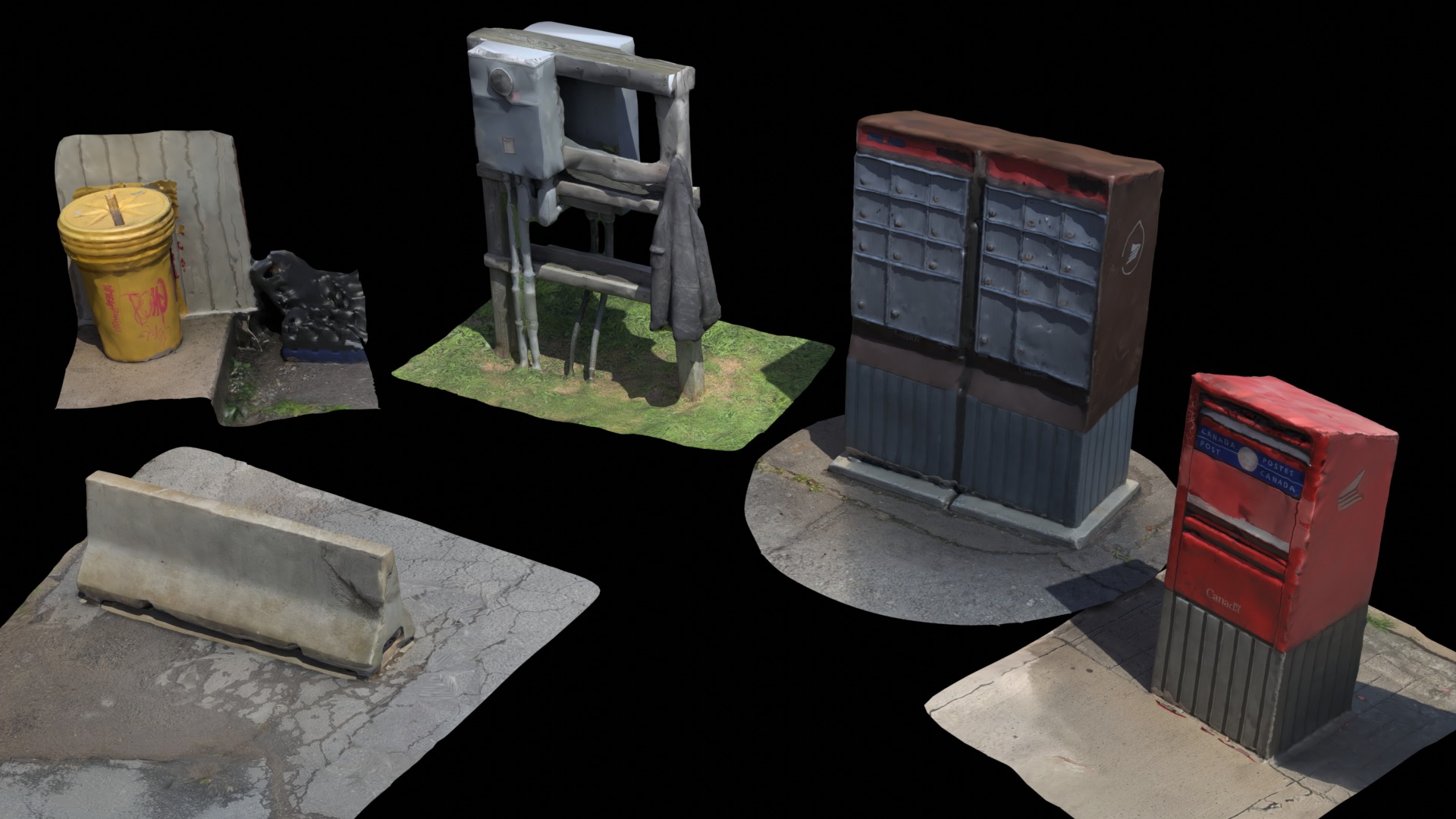 Photogrammetry Dumpsters and Debris 3D model_8