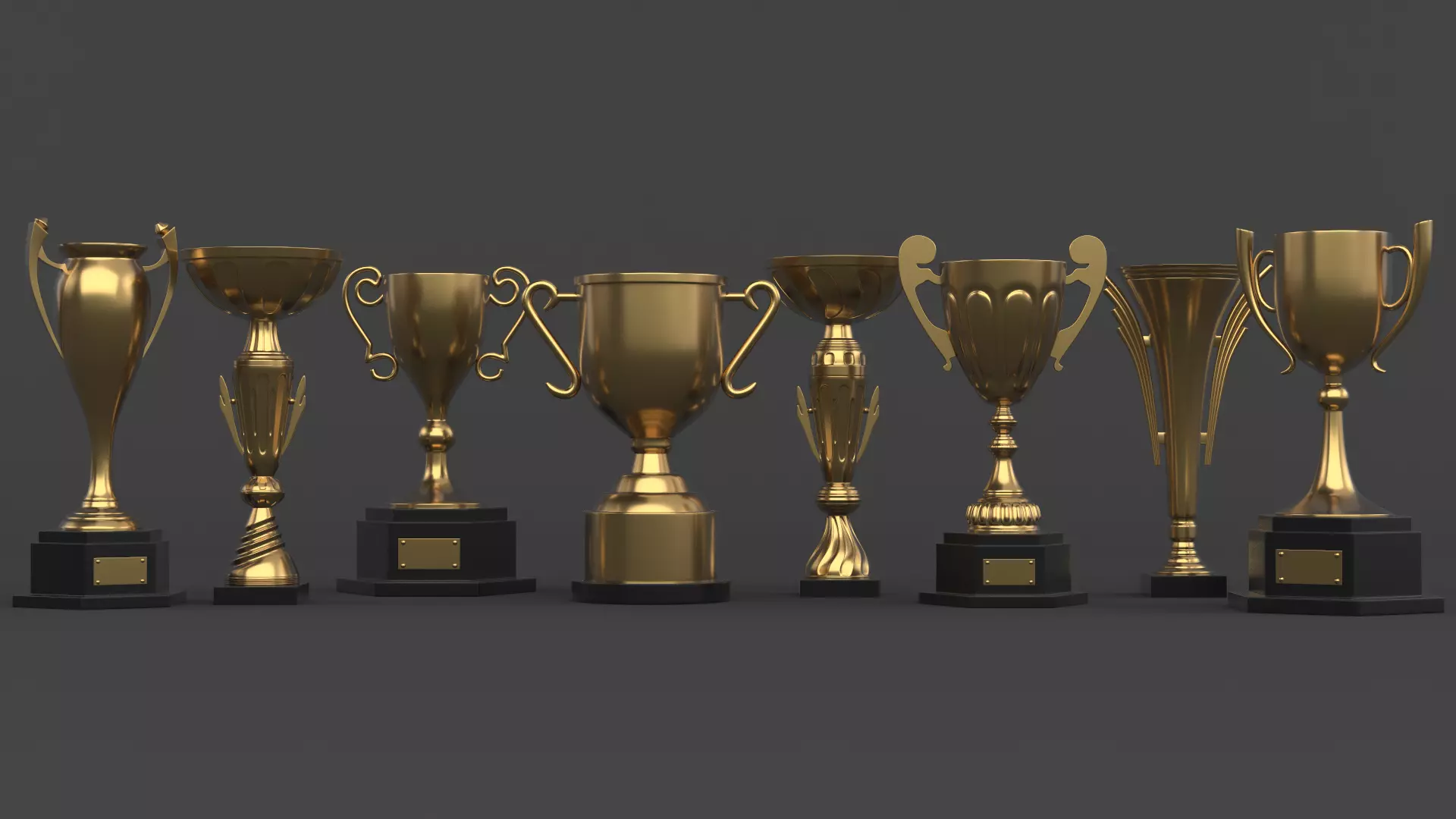 Trophy Cup Collection 3D model_0