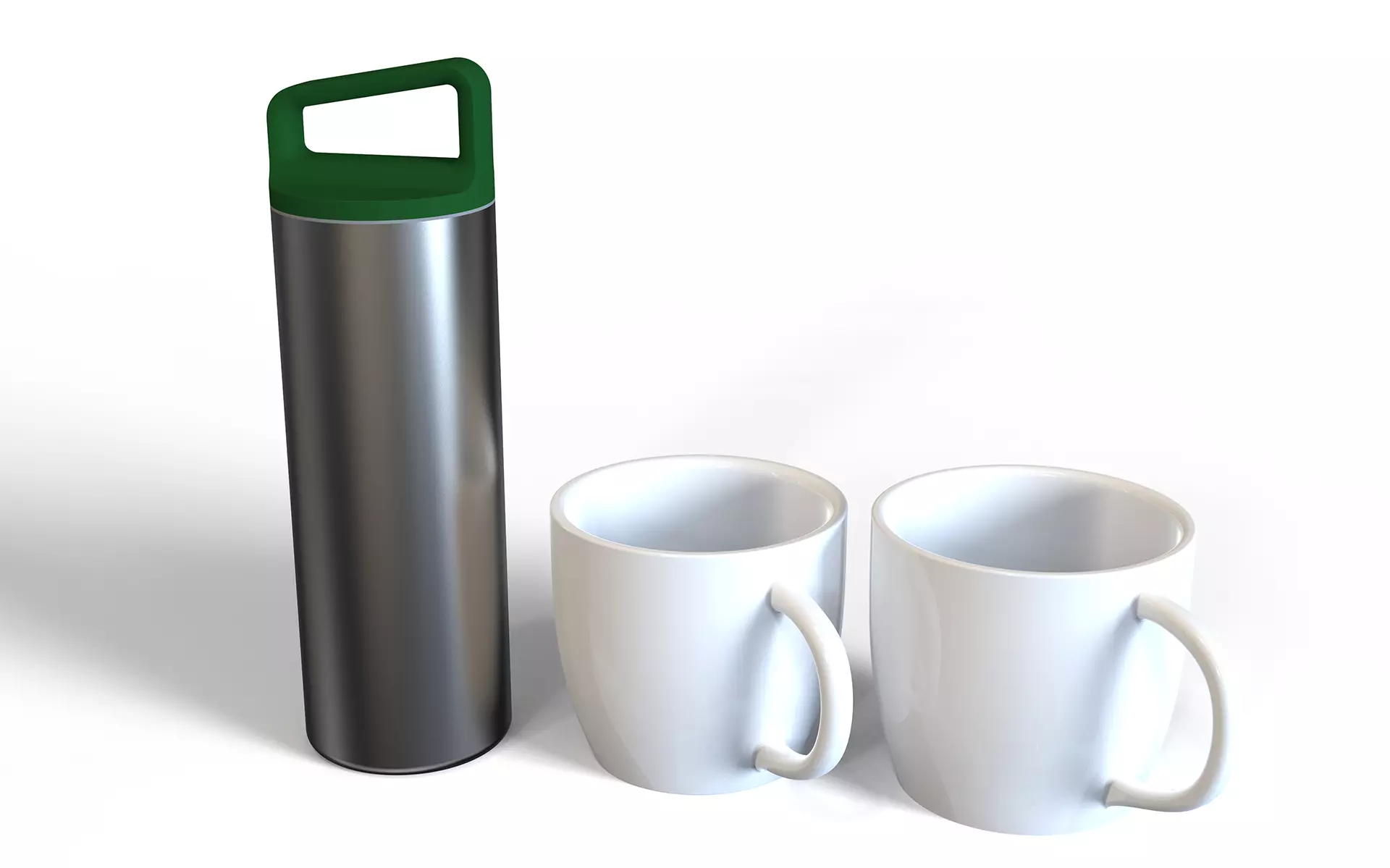 Tumbler with Ceramic Mug Free 3D model