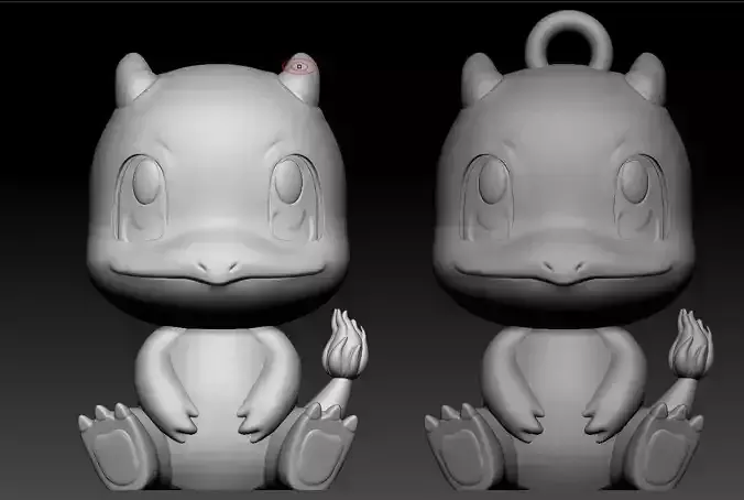 Charmender keyring and miniature