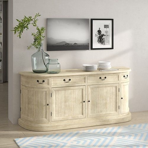 TKA1939 Celeste  Wide Drawer Pine Sideboard 3D model