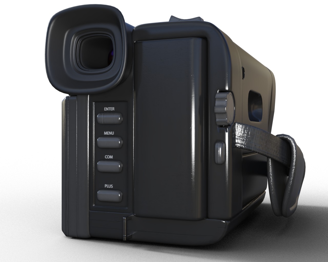 Camcorder And Voice Recorder  Low-poly 3D model_7