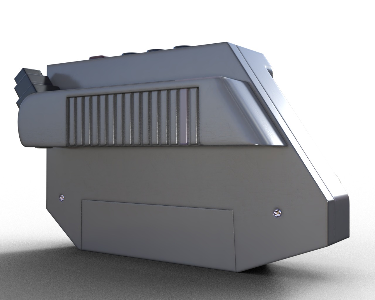 Camcorder And Voice Recorder  Low-poly 3D model_9