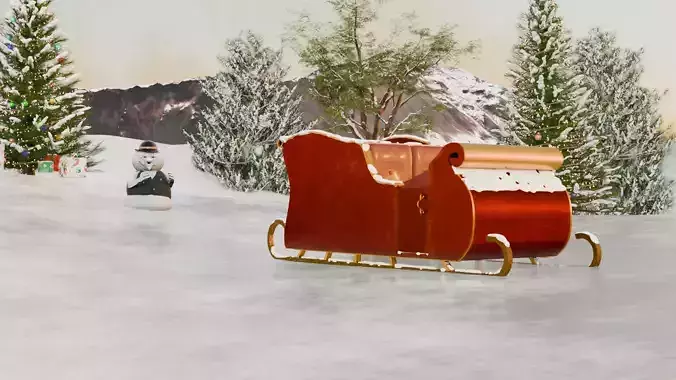 Santa Sleigh Modern - High Tech