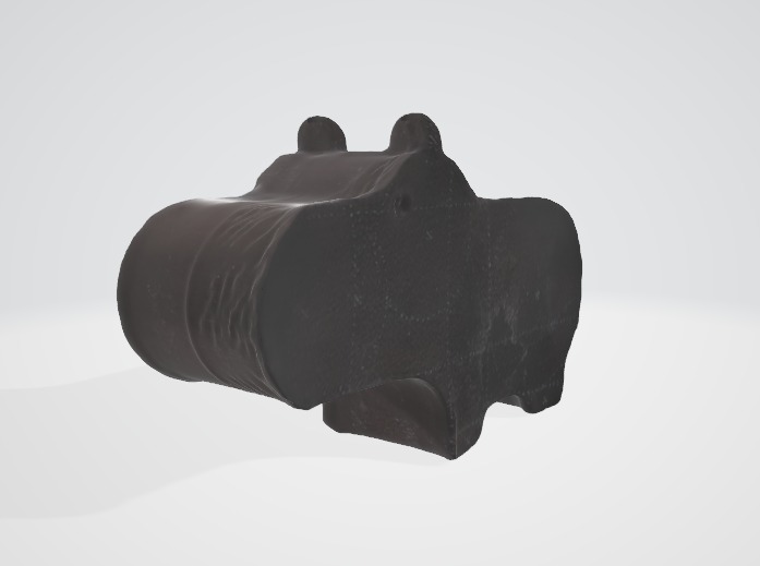 Minimalist Rhinoceros Silhouette 3D Asset Low-poly 3D model_3