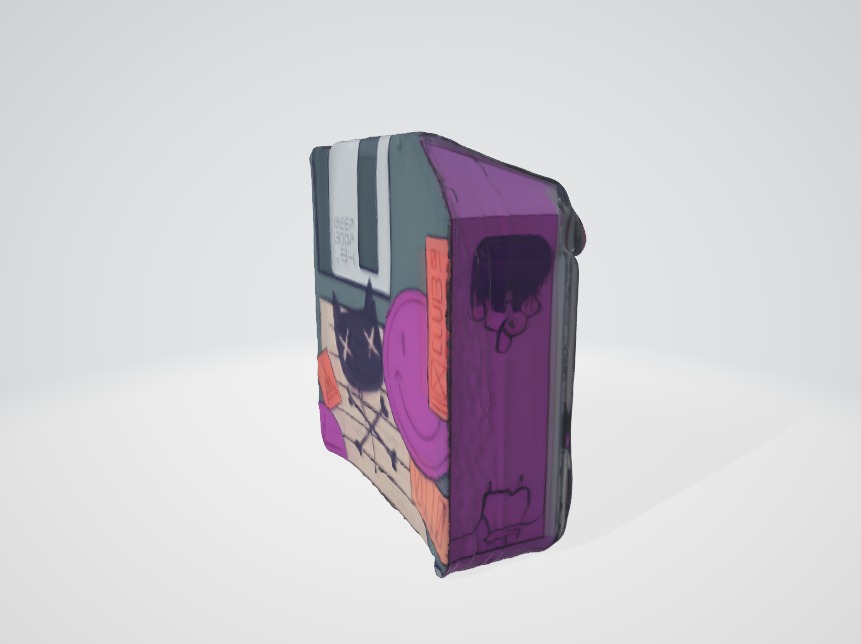 Floppy Disk-Themed Wall for 3D Projects Low-poly 3D model_3