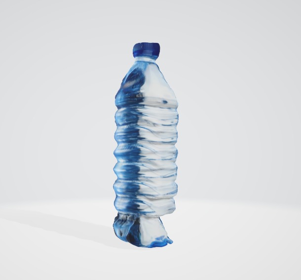 Clear Water Bottle 3D Model for Visual Projects Low-poly 3D model_2