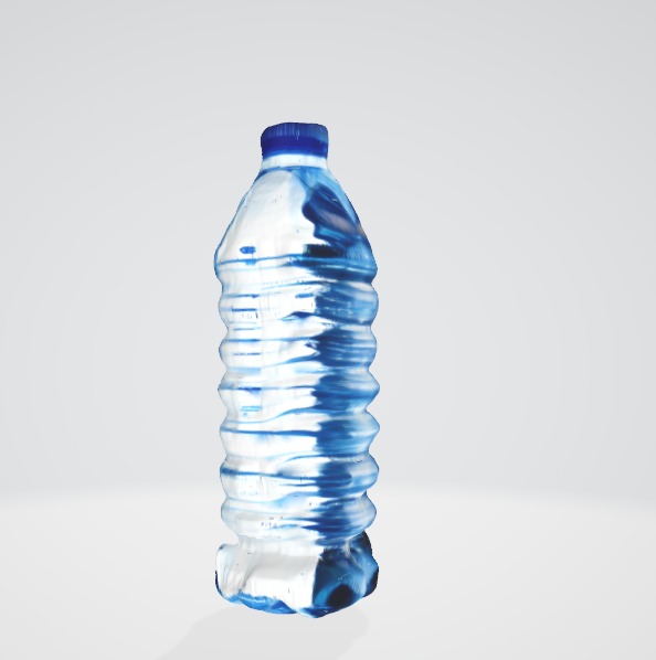 Clear Water Bottle 3D Model for Visual Projects Low-poly 3D model_3