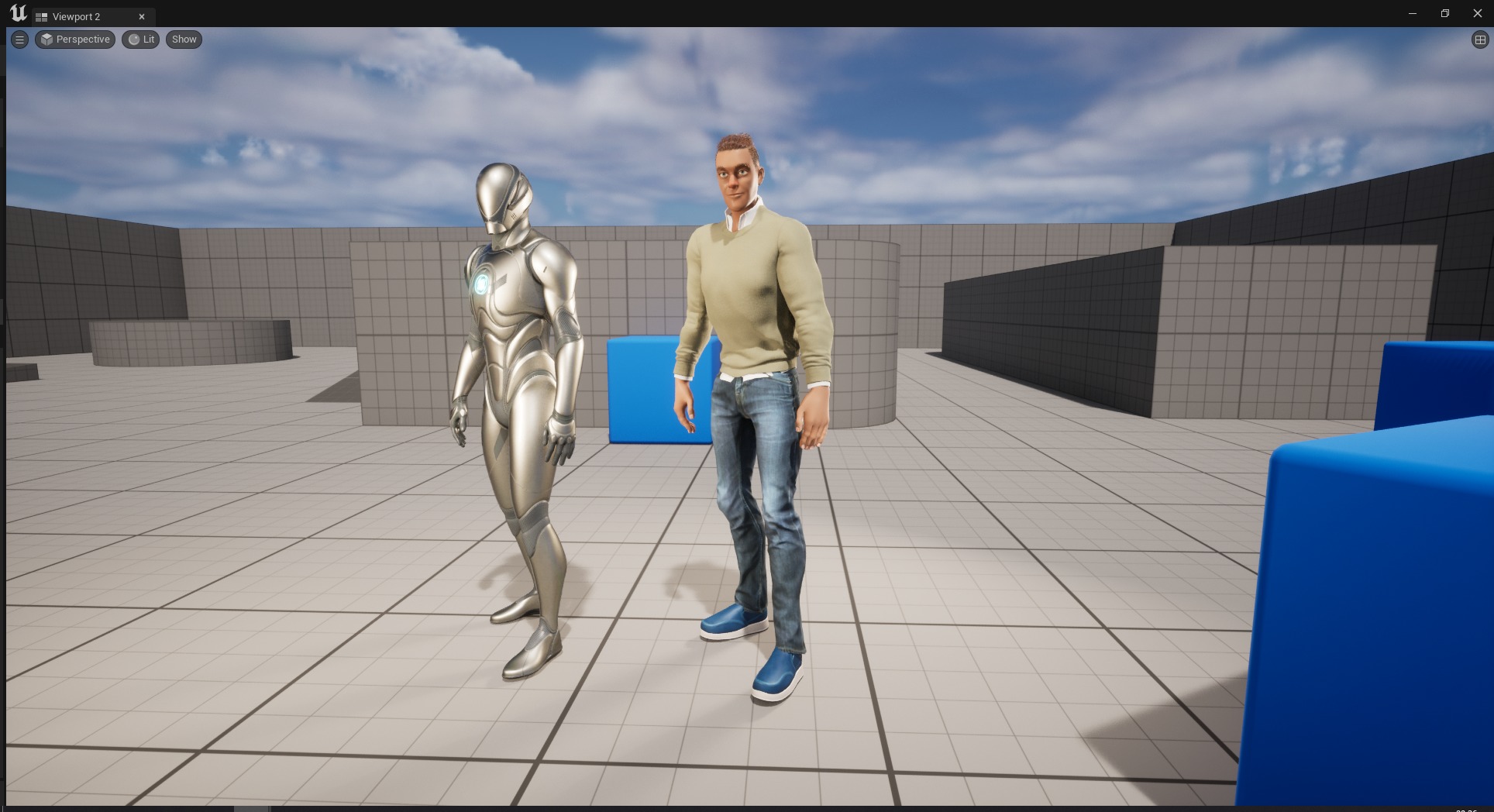 Cartoon Casual Man in Jeans and Sweater HQ Low-poly 3D model_27