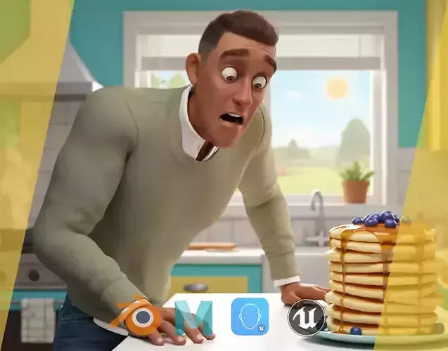 Cartoon Casual Man in Jeans and Sweater HQ Low-poly 3D model Cartoon Casual Man in Jeans and Sweater HQ Low-poly 3D model