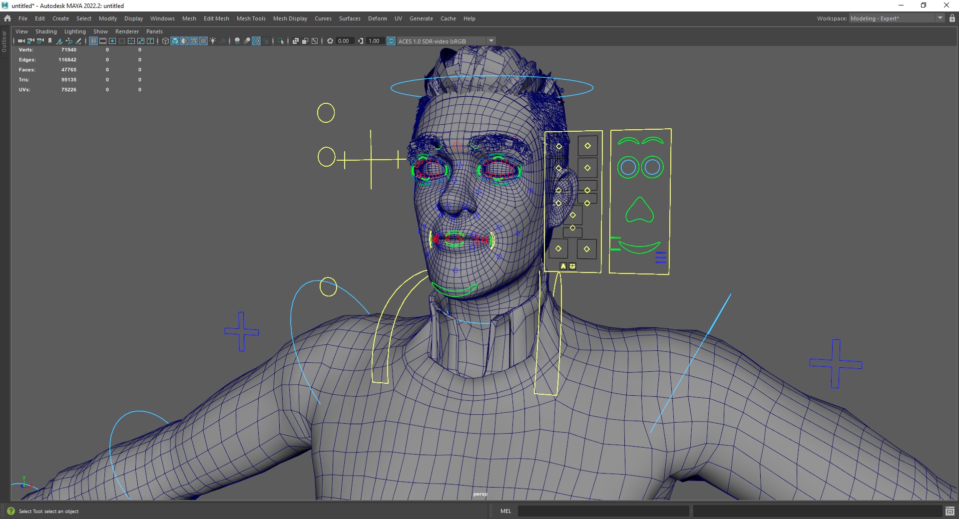 Cartoon Casual Man in Jeans and Sweater HQ Low-poly 3D model_25