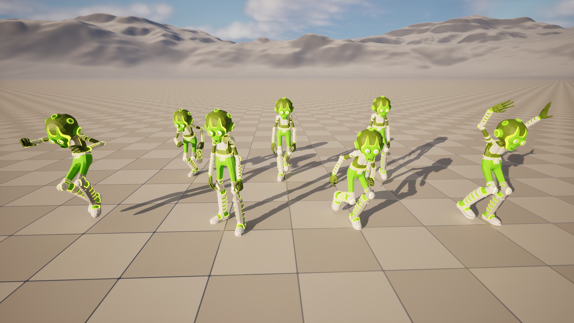 Alien low-poly stylized 2 Low-poly 3D model_5