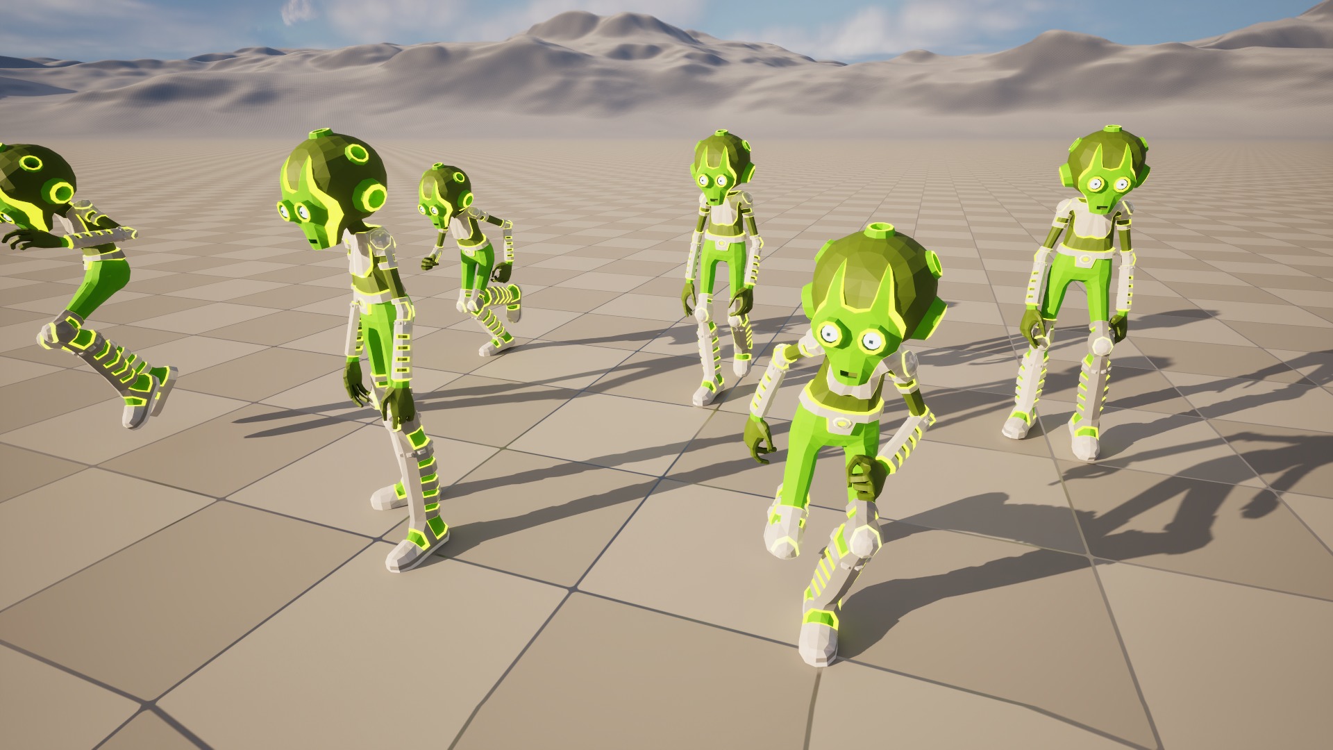 Alien low-poly stylized 2 Low-poly 3D model_3