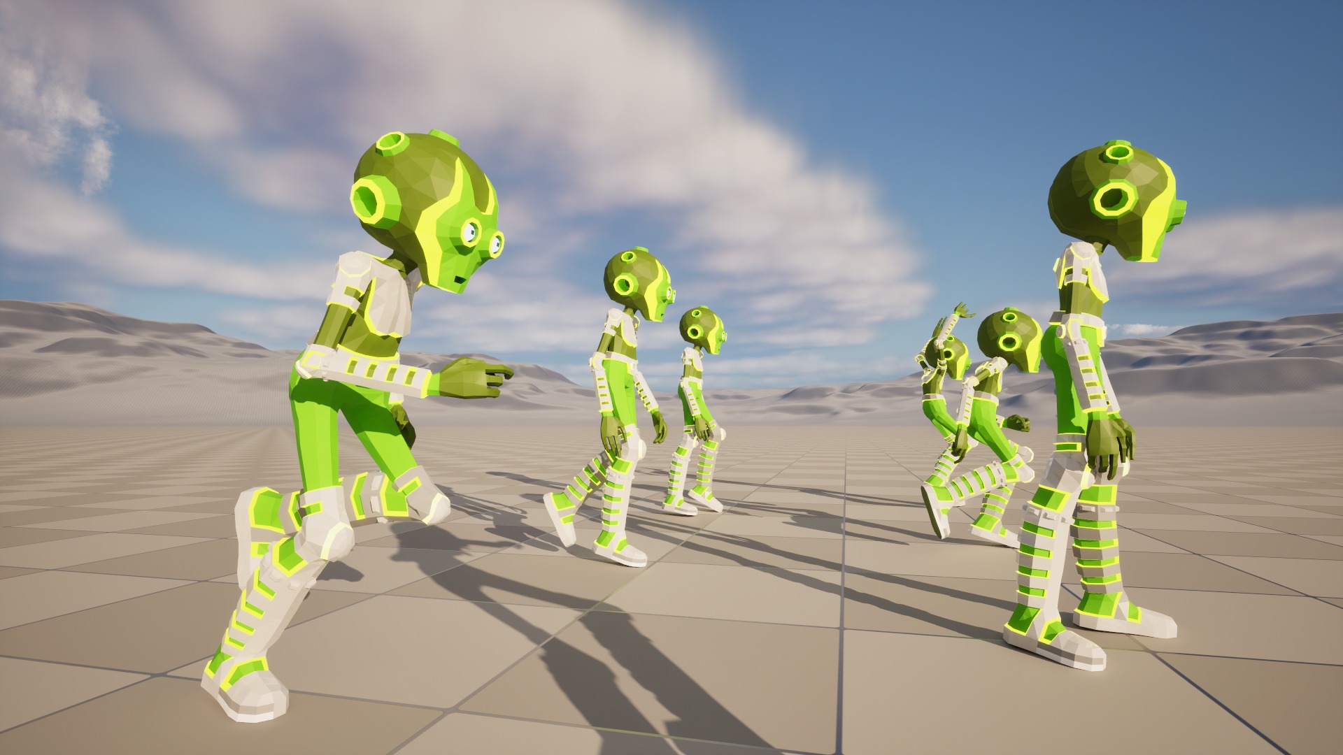 Alien low-poly stylized 2 Low-poly 3D model_7