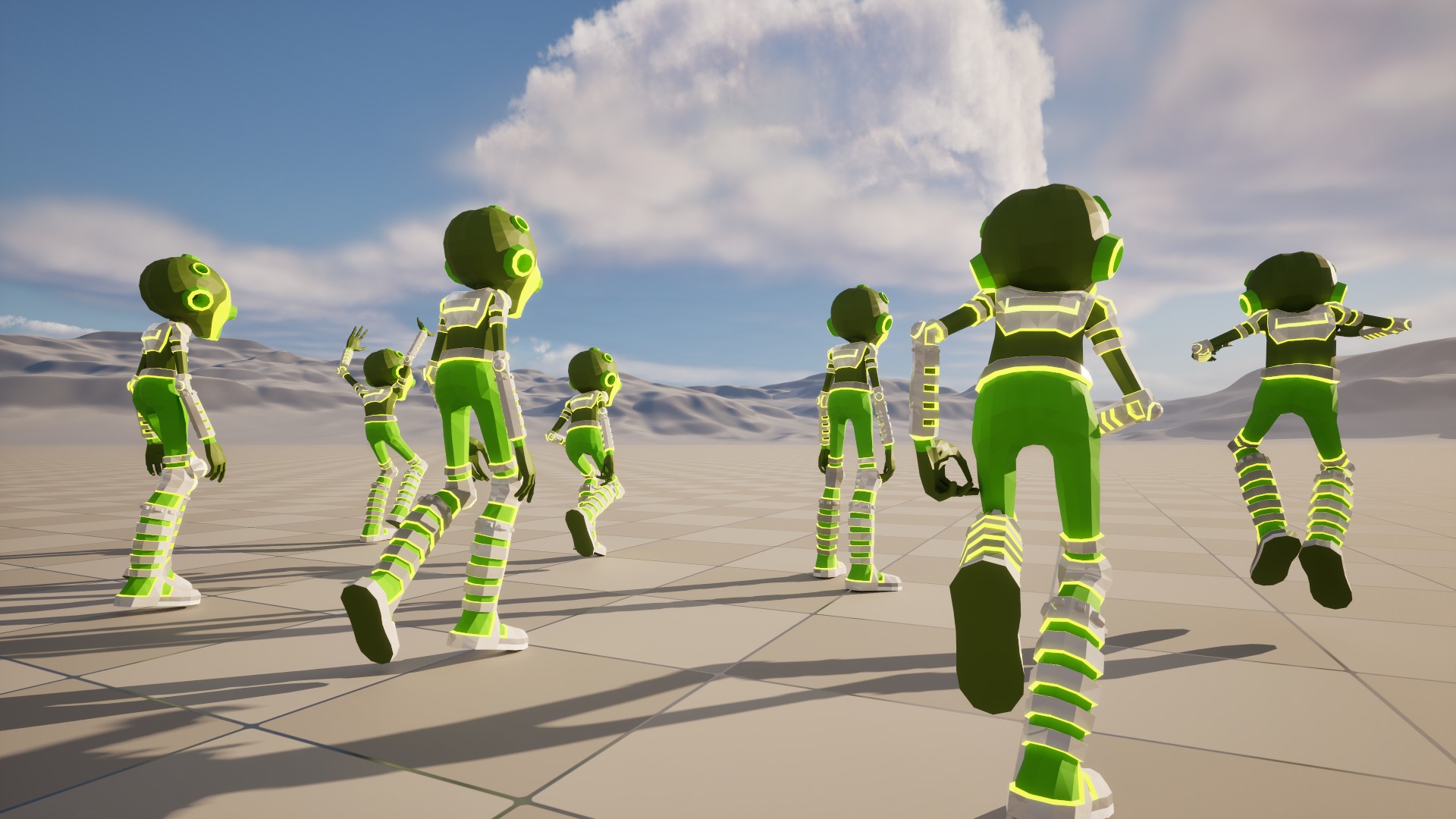 Alien low-poly stylized 2 Low-poly 3D model_4