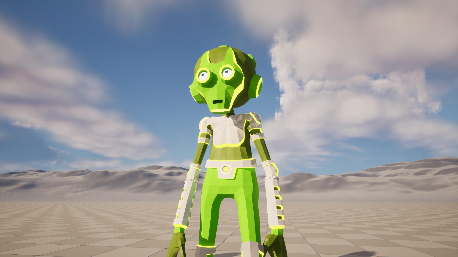Alien low-poly stylized 2 Low-poly 3D model_6
