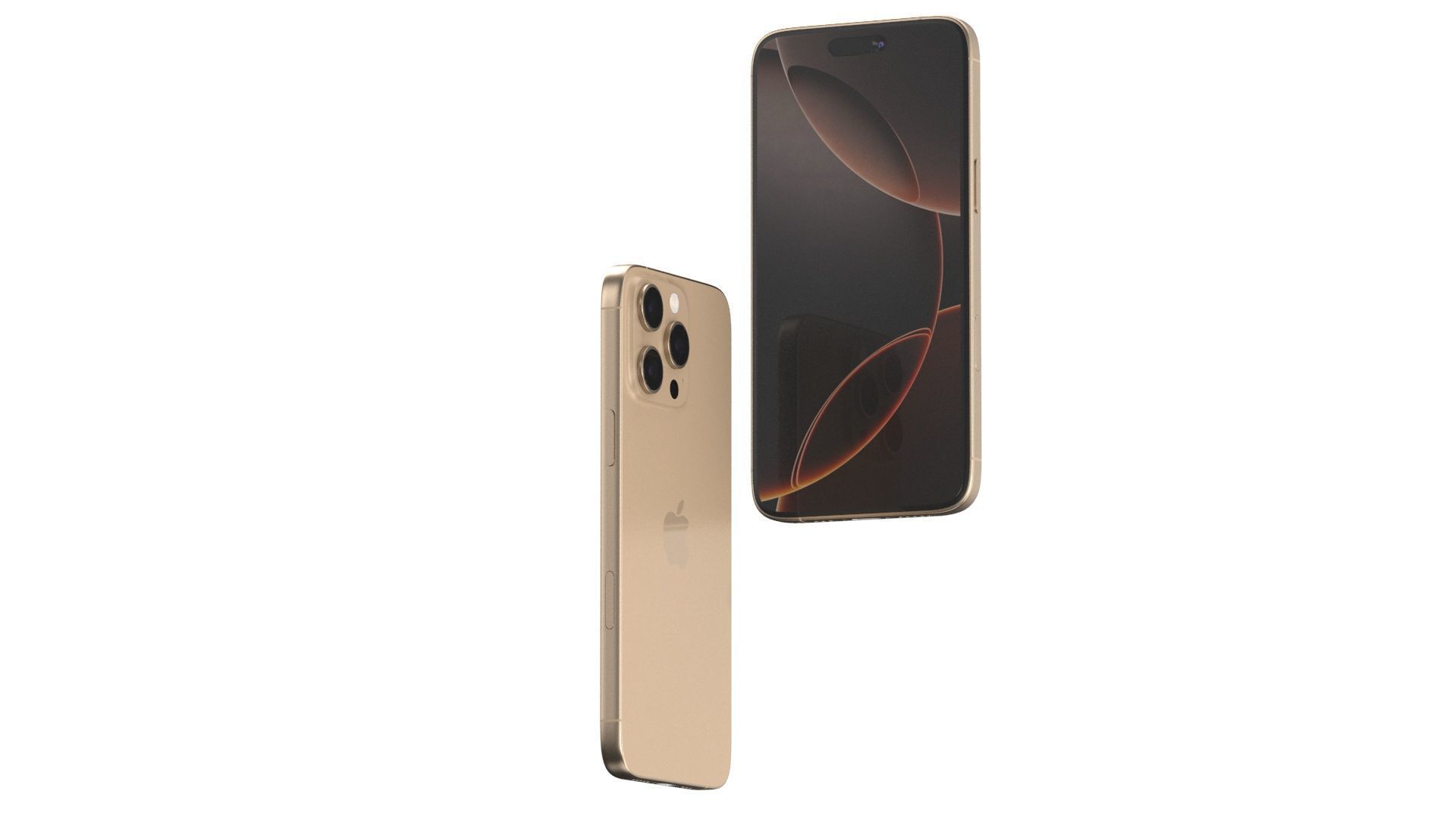 Apple iphone 16 pro max Desert 3D model_4