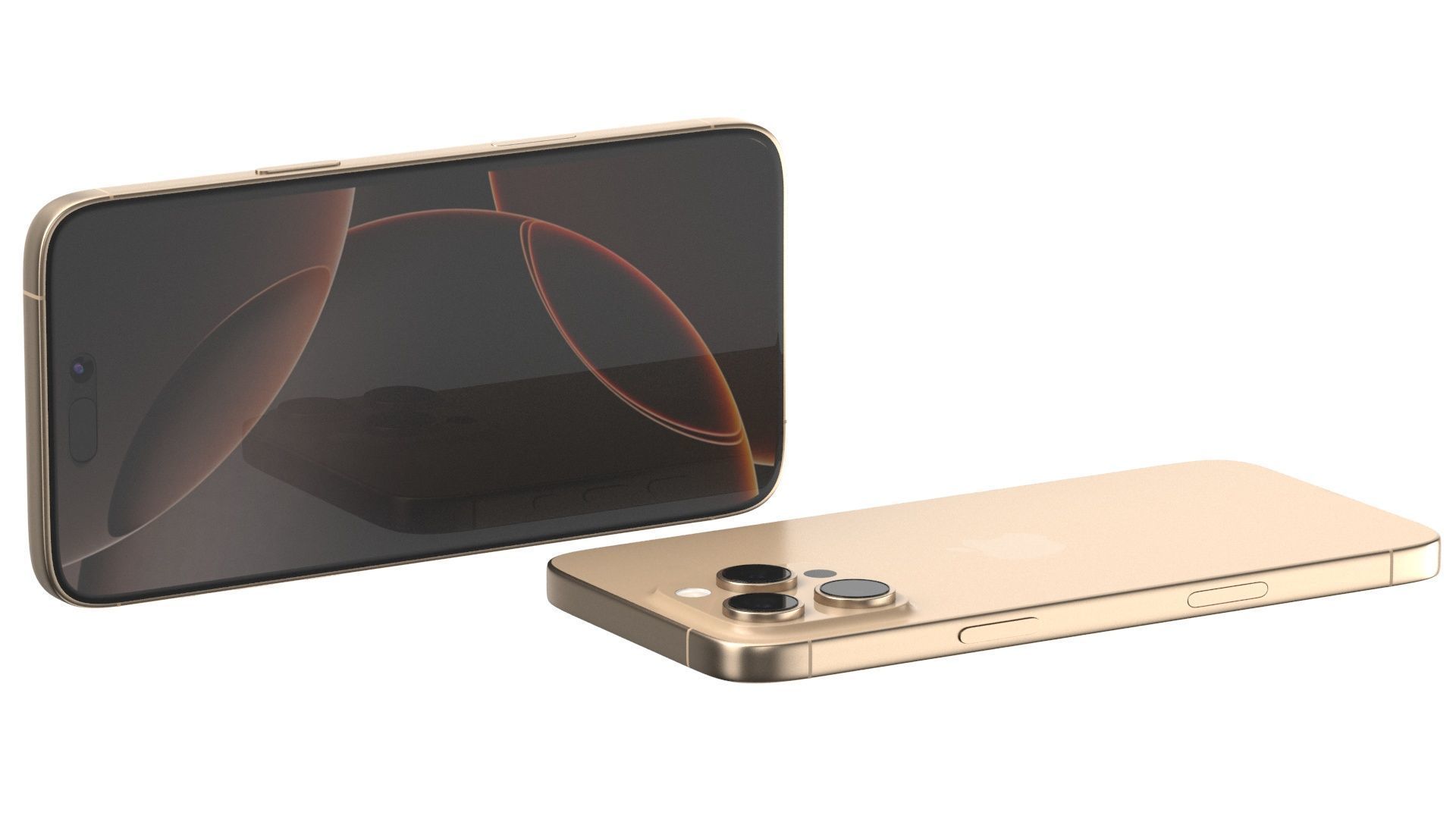 Apple iphone 16 pro max Desert 3D model_3