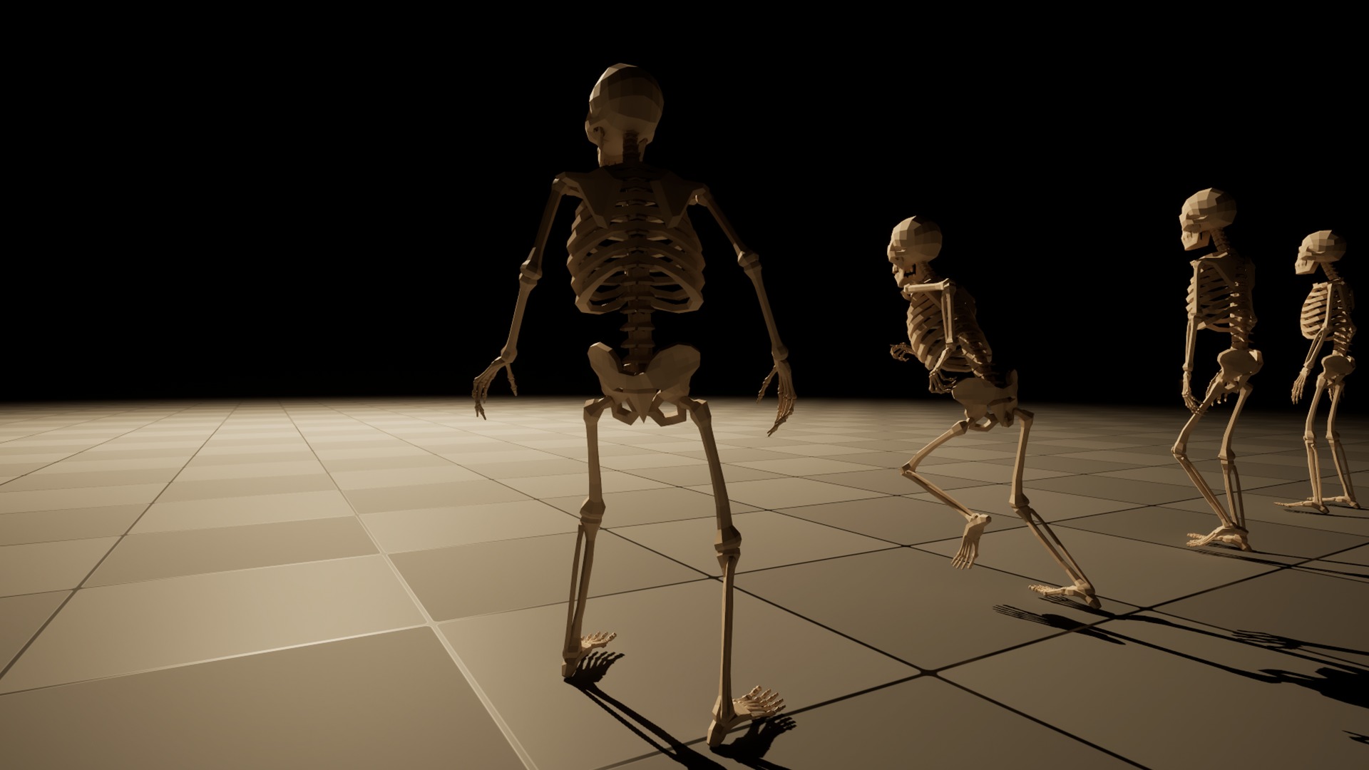 Skeleton low-poly stylized Low-poly 3D model_8