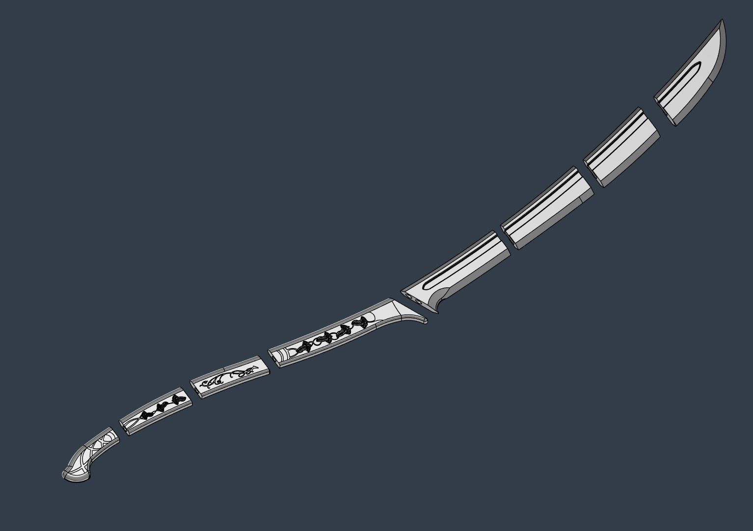 Elven Sword 3D print model_1