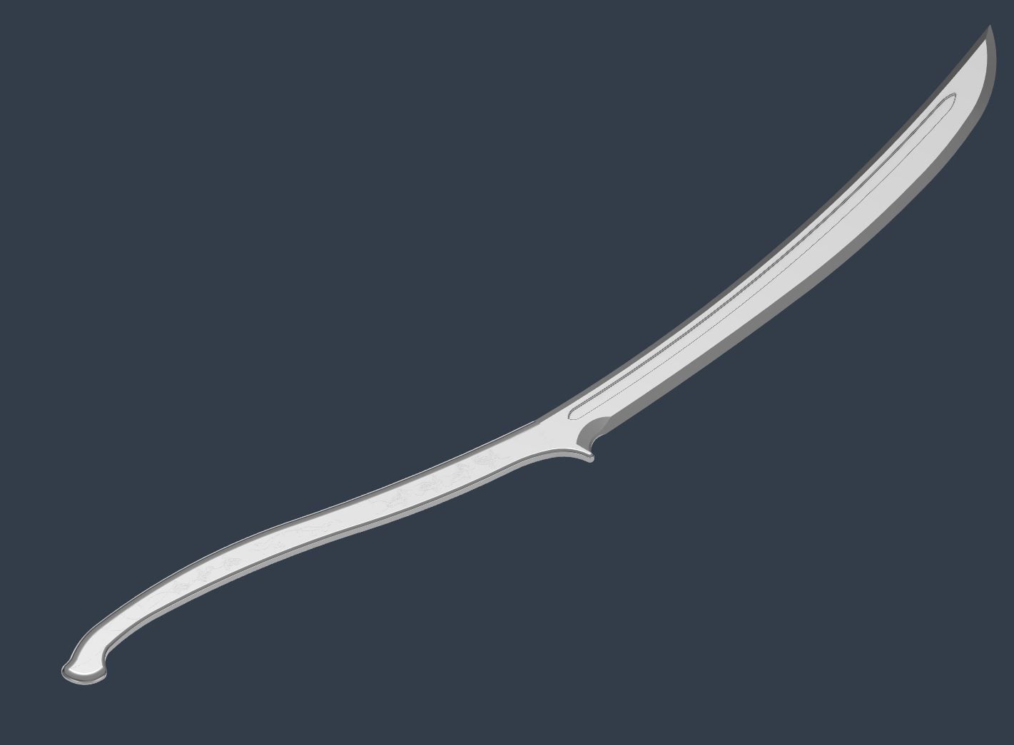 Elven Sword 3D print model_2