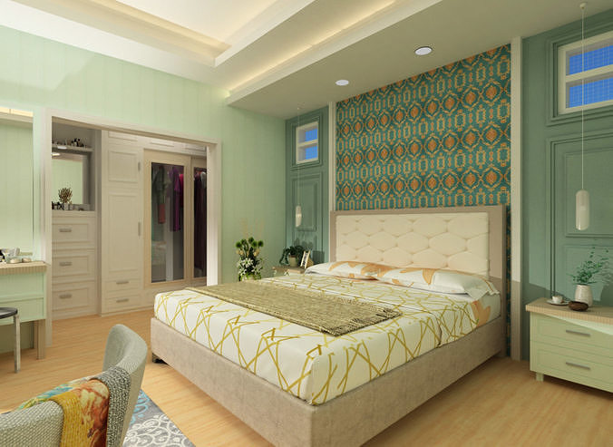 Bedroom design interior 3D model