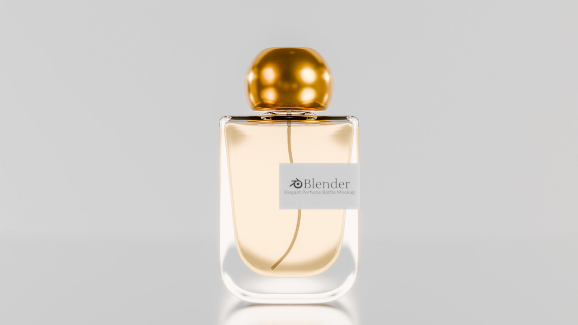 Elegant perfume bottle mockup Low-poly 3D model_4