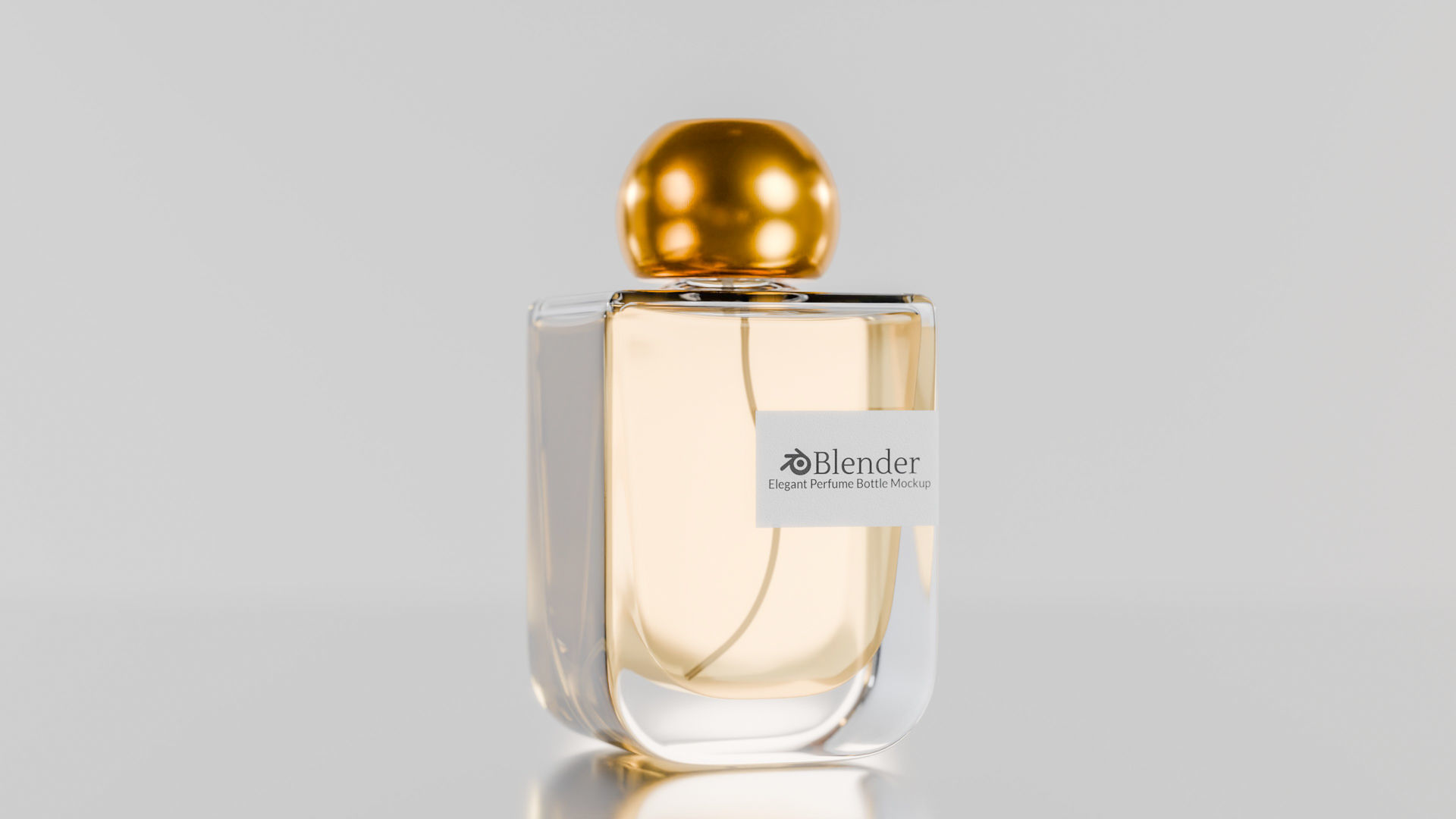 Elegant perfume bottle mockup Low-poly 3D model_1