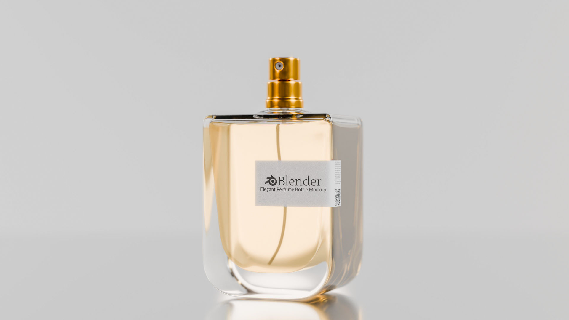 Elegant perfume bottle mockup Low-poly 3D model_7