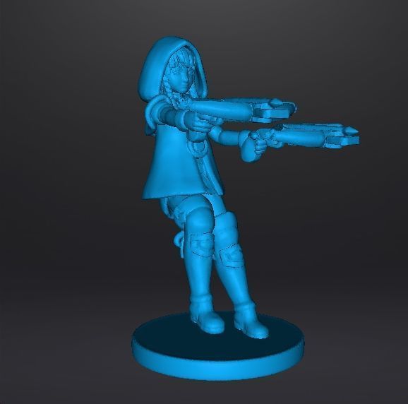 LINKLE DUAL CROSSBOWS MINIATURE MODEL FANTASY GAMES RPG DND 3D print model_10