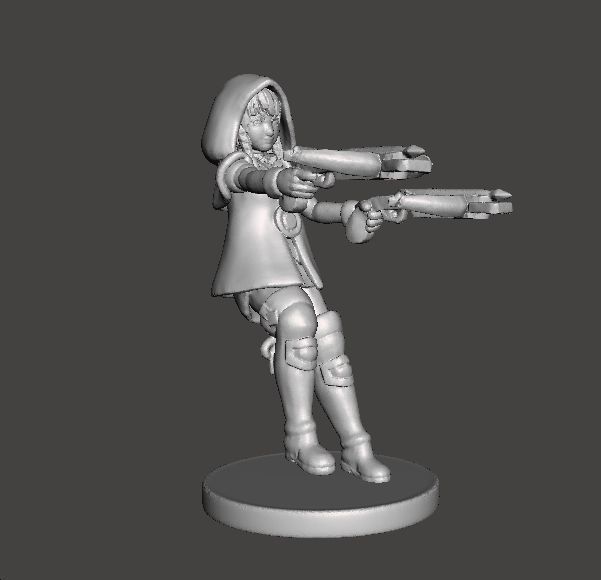 LINKLE DUAL CROSSBOWS MINIATURE MODEL FANTASY GAMES RPG DND 3D print model_2