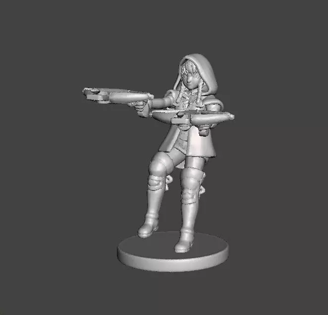 LINKLE DUAL CROSSBOWS MINIATURE MODEL FANTASY GAMES RPG DND 3D print model_0