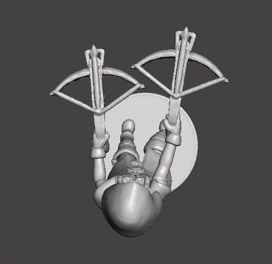 LINKLE DUAL CROSSBOWS MINIATURE MODEL FANTASY GAMES RPG DND 3D print model_6