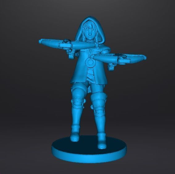 LINKLE DUAL CROSSBOWS MINIATURE MODEL FANTASY GAMES RPG DND 3D print model_9